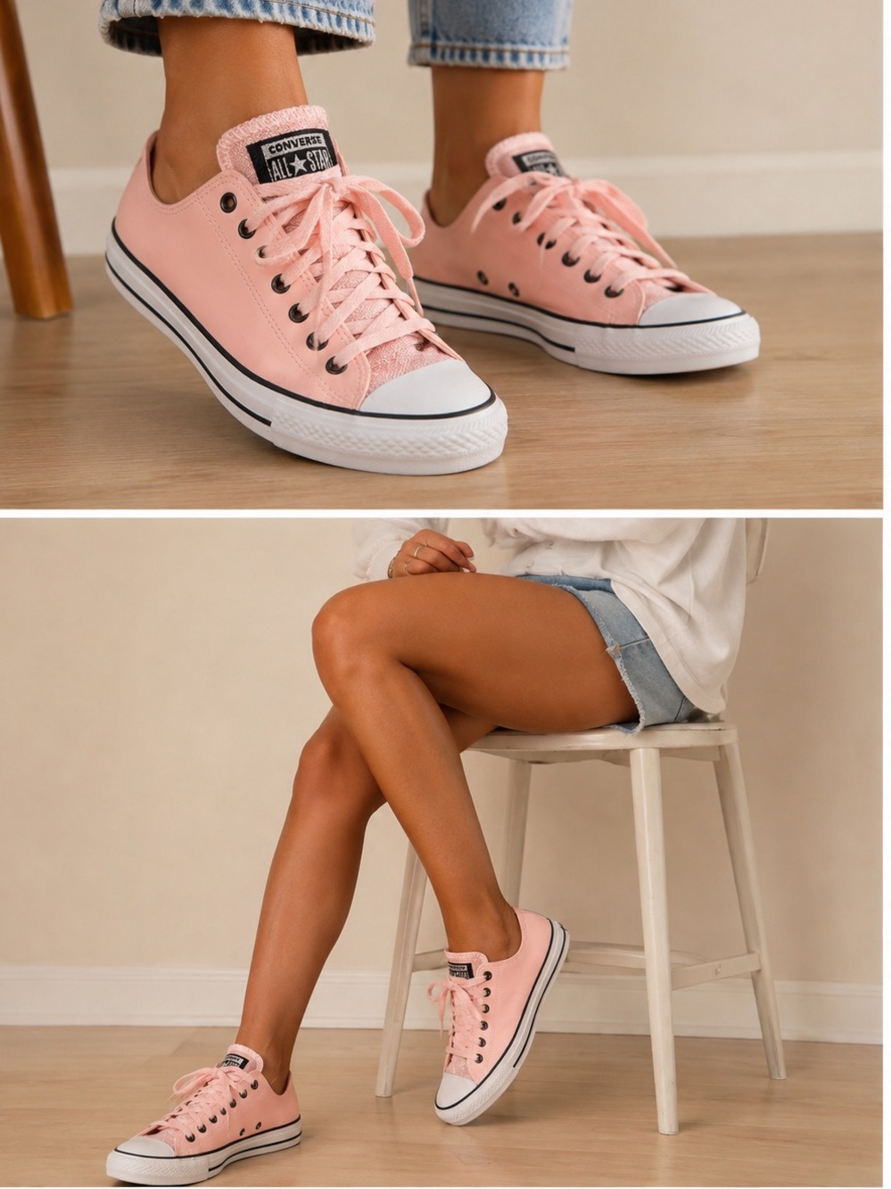 Converse Pink Low Top Sneakers - Picture 3 of 3